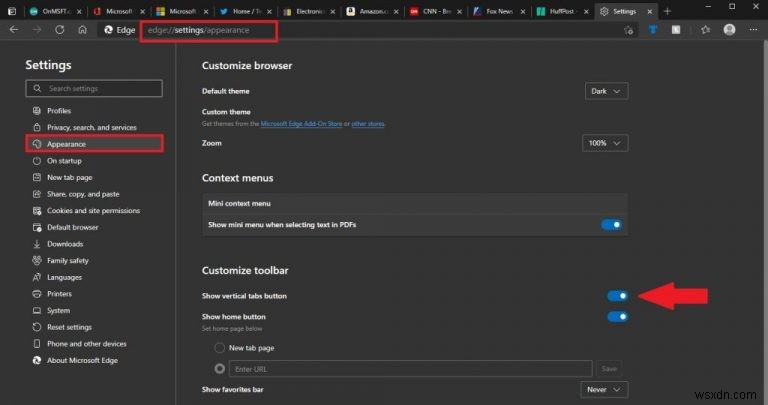 Microsoft Edgeの垂直タブを有効化してブラウジングを高速化する方法