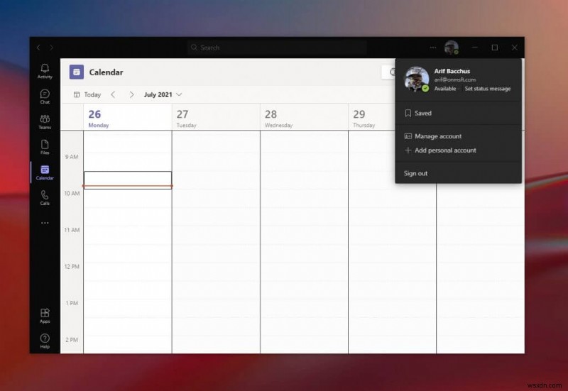Microsoft Teamsアプリに個人アカウントを追加・切り替える方法