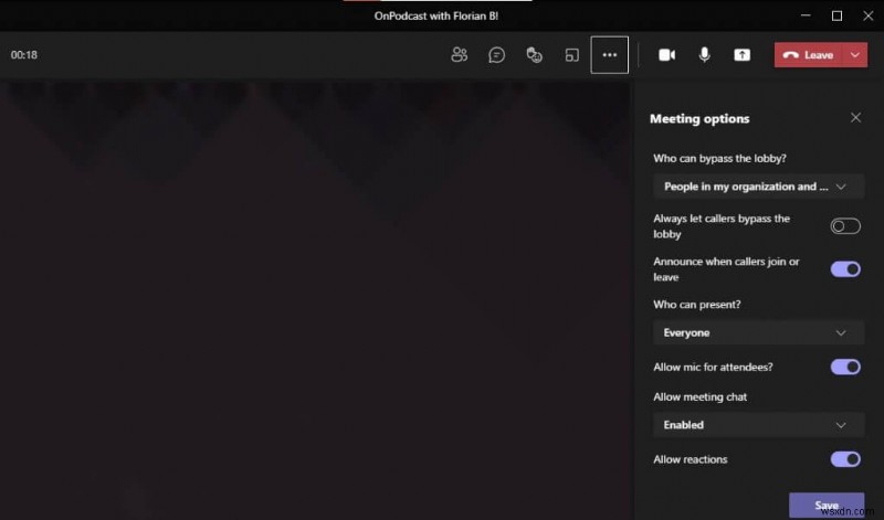 【Microsoft Teams】会議参加者の権限・ミーティングオプションを変更する方法