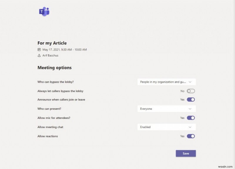 【Microsoft Teams】会議参加者の権限・ミーティングオプションを変更する方法