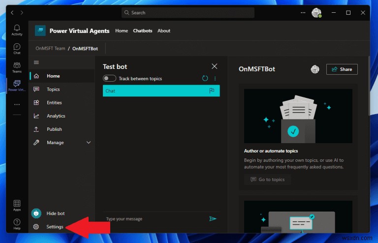 Microsoft TeamsでPower Virtual Agentsチャットボットを簡単に作成・管理する方法