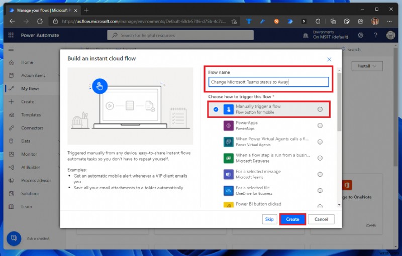Power Automateを使ってMicrosoft Teamsのステータスを自動更新する方法