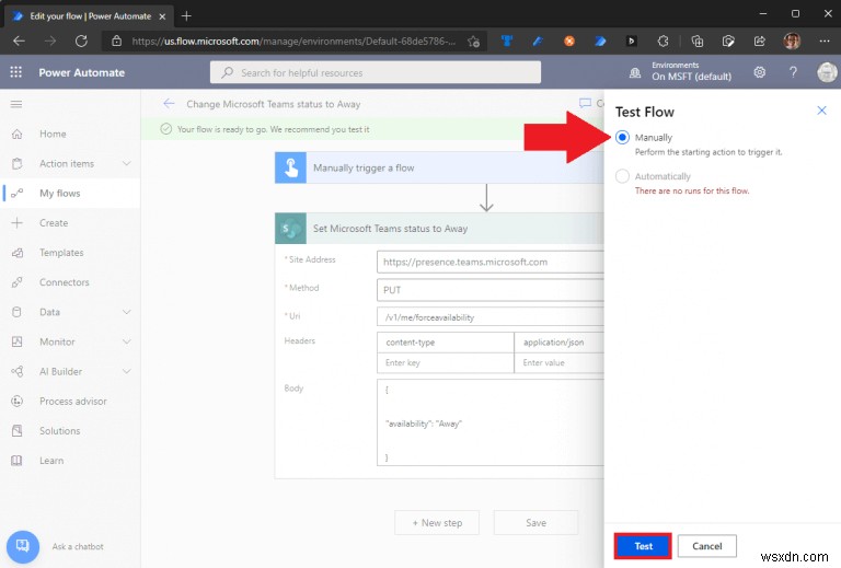 Power Automateを使ってMicrosoft Teamsのステータスを自動更新する方法
