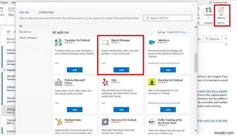 Microsoft Outlookの「レポート メッセージ」機能で不審なメールを報告する方法