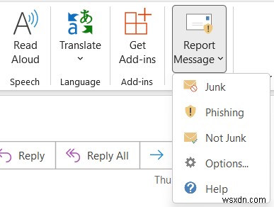Microsoft Outlookの「レポート メッセージ」機能で不審なメールを報告する方法