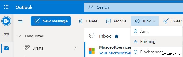 Microsoft Outlookの「レポート メッセージ」機能で不審なメールを報告する方法