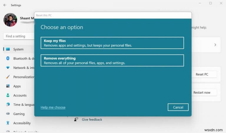 Windows 11を出荷時設定にリセット(初期化)する方法