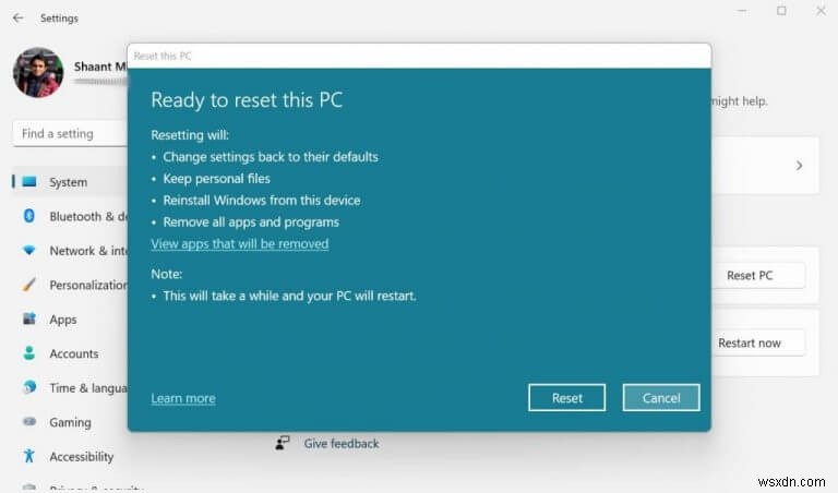 Windows 11を出荷時設定にリセット(初期化)する方法