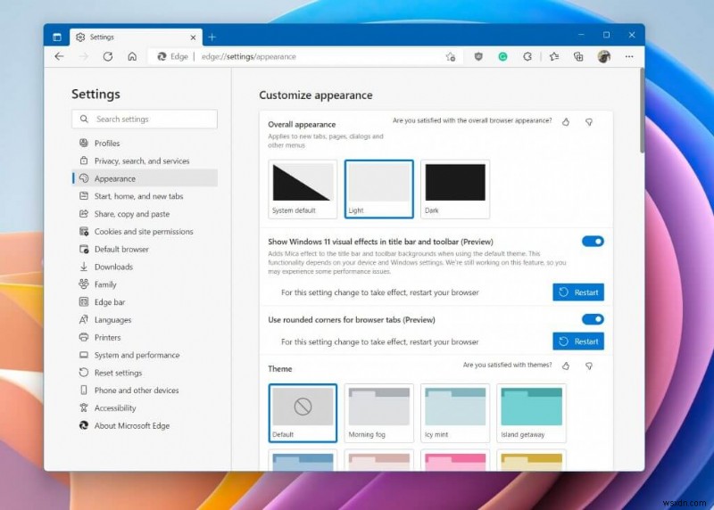 【手順解説】Microsoft EdgeでWindows 11風の新デザインを有効にする方法