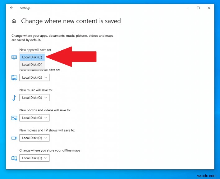 Windows 10/11で新しいアプリとファイルの保存先を簡単に変更する2つの方法