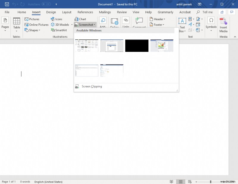 MS Officeの内蔵スクリーンショット機能の使い方【Word・Excel・PowerPoint対応】