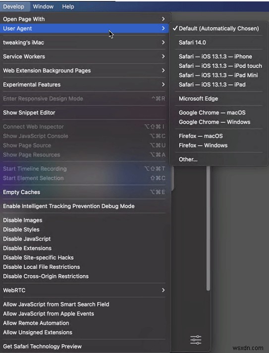 MacでMicrosoft Internet Explorerを実行する方法|Safariの開発メニューと仮想マシンを活用