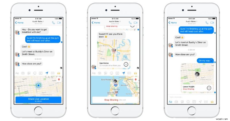 Facebook Messengerでライブロケーション(現在地)を共有する方法【手順解説】