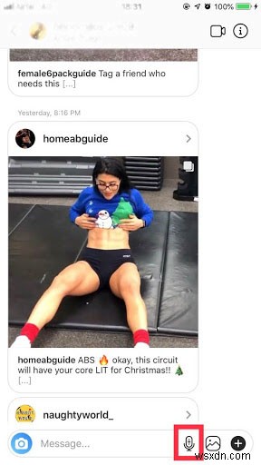 Instagramでボイスメッセージを送信する方法をわかりやすく解説