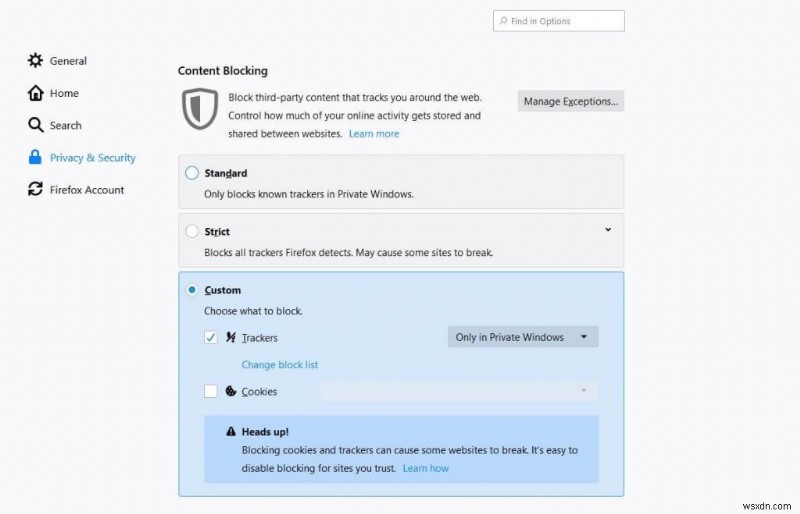 Firefoxでトラッカーをブロックする方法!コンテンツブロッキングの設定手順を解説