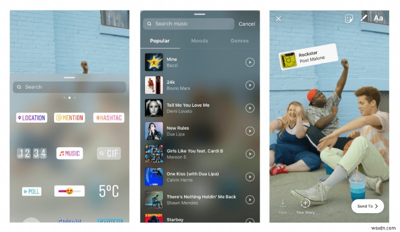 Instagramストーリーに音楽を追加する4つの方法【ミュージック機能・Spotify・SoundCloud・Pandora】