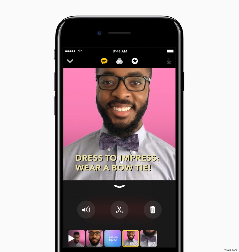 【iPhone】Apple Clipsで動画や写真に字幕・エフェクトを追加する方法