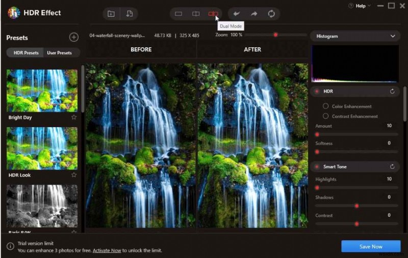 写真のノイズを除去してビネット効果を加える方法|HDR Effectアプリの使い方