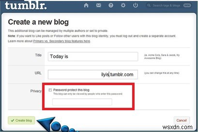 Tumblrで非公開（パスワード保護）ブログを作成する方法