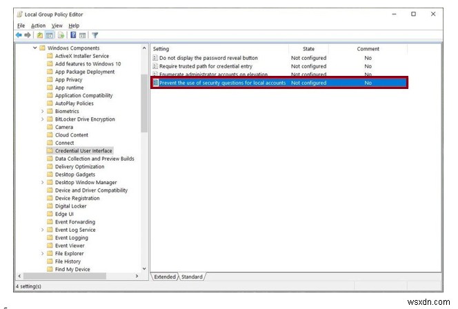 Windows 10でローカルアカウントのセキュリティの質問を無効にする2つの方法
