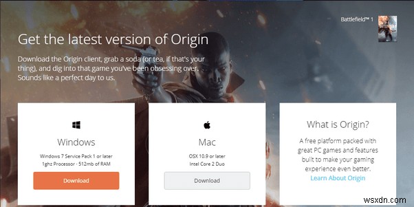 Windows 10でOriginクライアントが読み込めないときの対処法