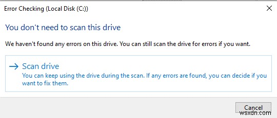 Windows 10で「ドライブのスキャンと修復」が固まる・進まないときの対処法