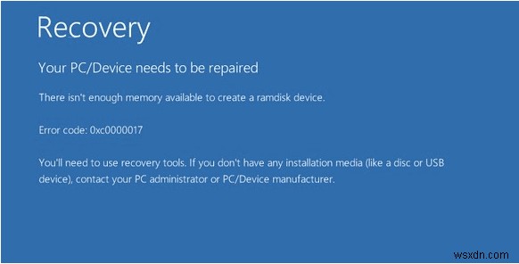 Windows 10エラーコード0xc0000017の原因と解決方法|起動できないときの対処法