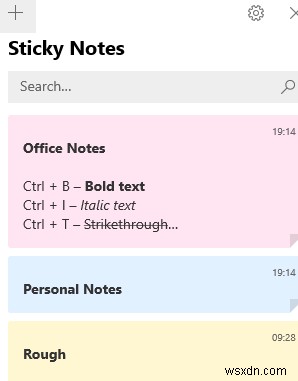 Windows 10の「付箋」アプリを使いこなす!知っておきたい便利技とショートカット大全