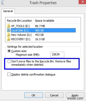 Windows 10でごみ箱をバイパスしてファイルを完全に削除する方法