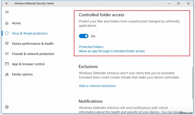 Windows 10の「フォルダー アクセスの制御」でランサムウェアをブロックする方法
