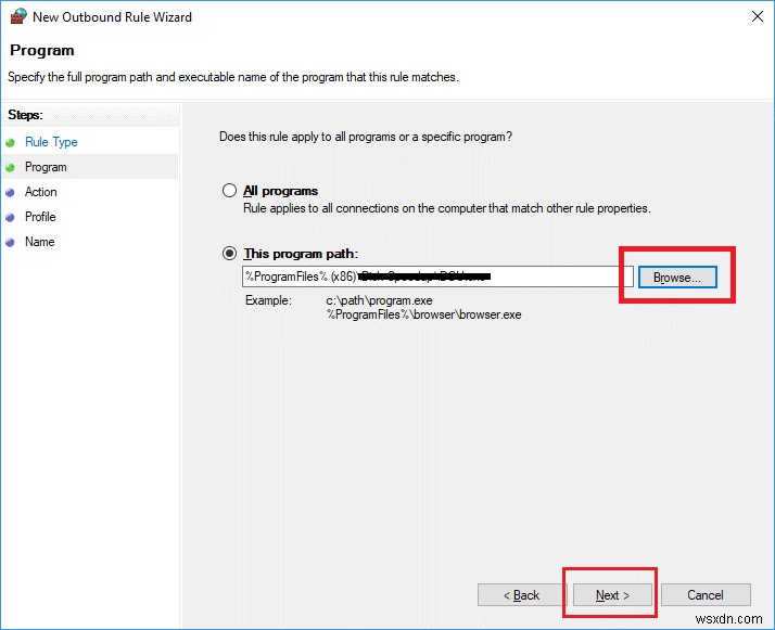 Windows 10で特定のプログラムのインターネットアクセスをブロックする方法