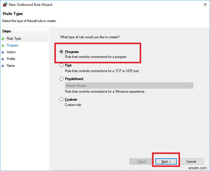 Windows 10で特定のプログラムのインターネットアクセスをブロックする方法