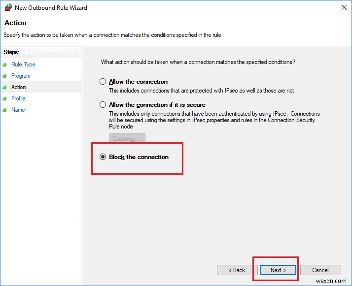 Windows 10で特定のプログラムのインターネットアクセスをブロックする方法