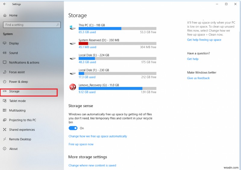 Windows 10 April 2018 Update適用後にディスク容量を取り戻す2つの方法