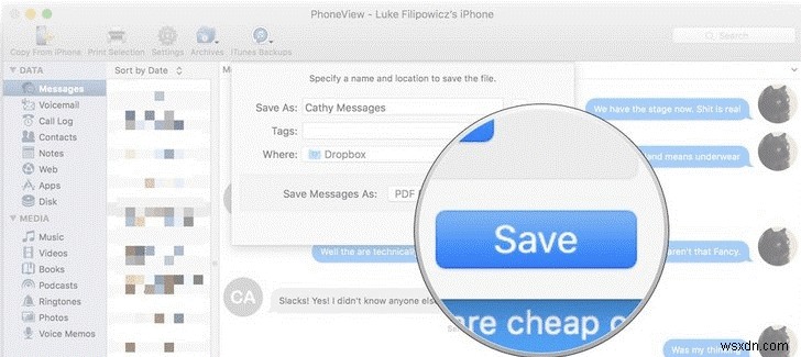 PhoneViewを使ってiPhoneからボイスメールとメッセージを抽出する手順
