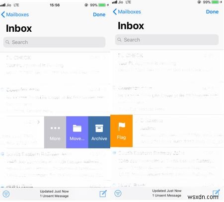 iPhoneのメールアプリでスワイプオプションを変更する方法