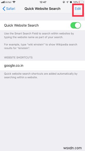 iPhone・iPad・MacのSafariで「クイックWebサイト検索」を無効にする方法