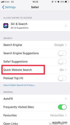 iPhone・iPad・MacのSafariで「クイックWebサイト検索」を無効にする方法