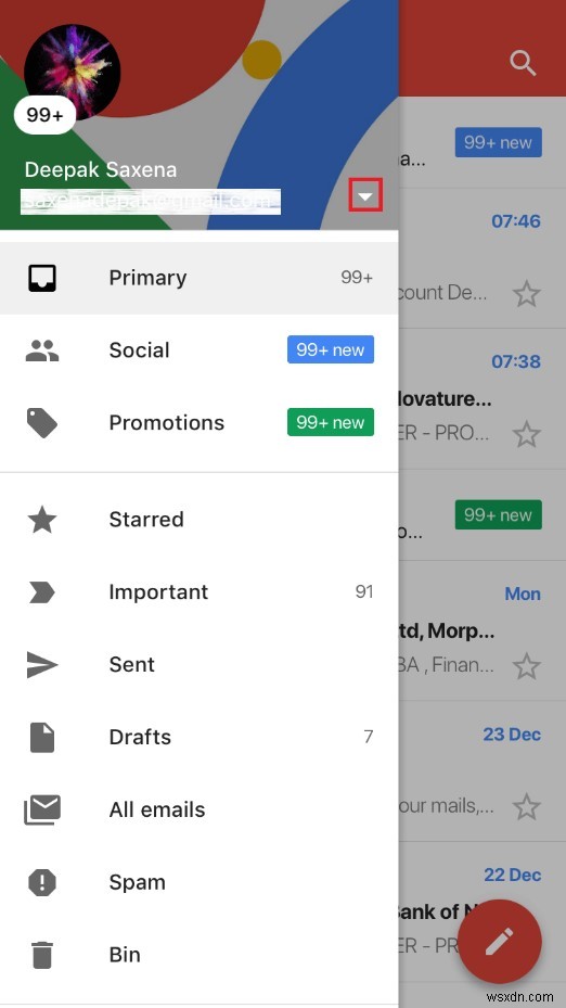 iPhone・iPadのGmailアプリに他のメールアカウントを追加する方法