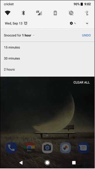 Android 8で通知をスヌーズする方法