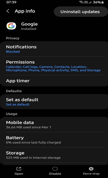 AndroidスマホでGoogleアプリがクラッシュし続ける問題の解決方法