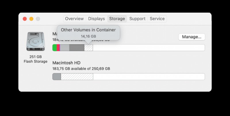 Macの「コンテナ内のその他のボリューム」を削除してストレージを最適化する方法