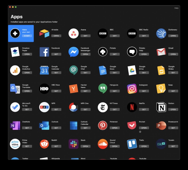 Flotato:MacのあらゆるWebサイトをWebアプリ化できる便利ツール