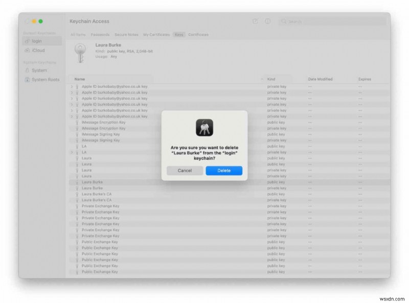 MacでiCloudキーチェーンのパスワードを表示・確認する方法