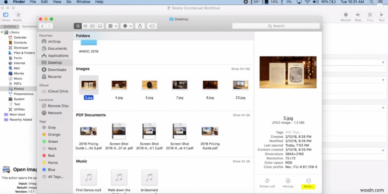 macOS Mojaveでカスタムクイックアクションを作成する方法【Automator活用術】