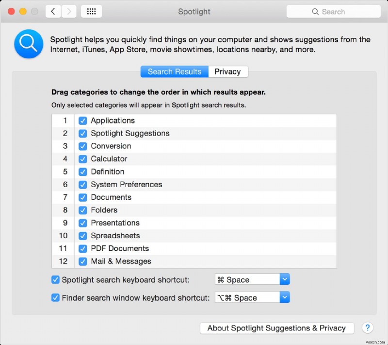 Spotlightの環境設定でMacの検索をカスタマイズする方法