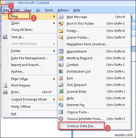 Microsoft OutlookでPSTファイルを開く・作成する方法【2007/2010/2013/2016対応】