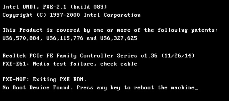 「PXE-E61: Media Test Failure, Check Cable」エラーの直し方【2022年最新版】