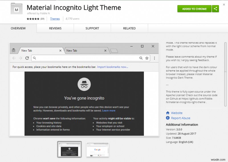 Chromeのシークレットモードのカラーテーマを変更する方法