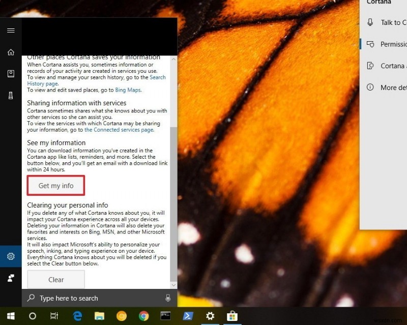 Windows 10でCortanaの収集データをダウンロードして確認する方法